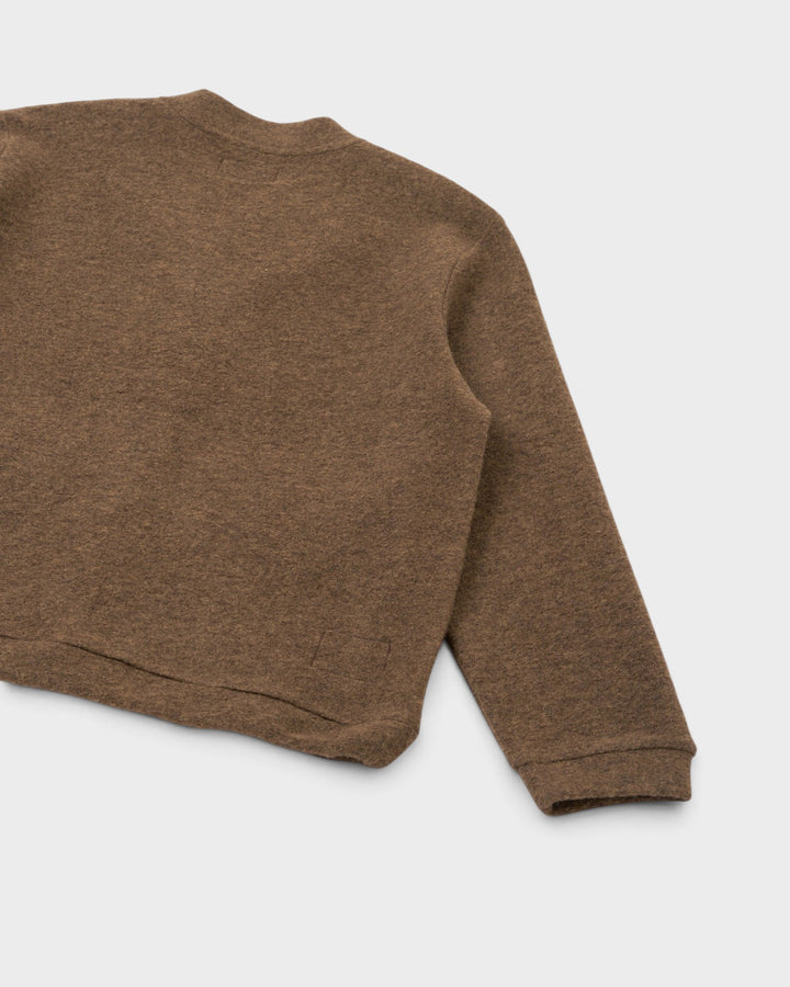 Advance Cardigan Wool Fleece Brown Marl - vue de dos