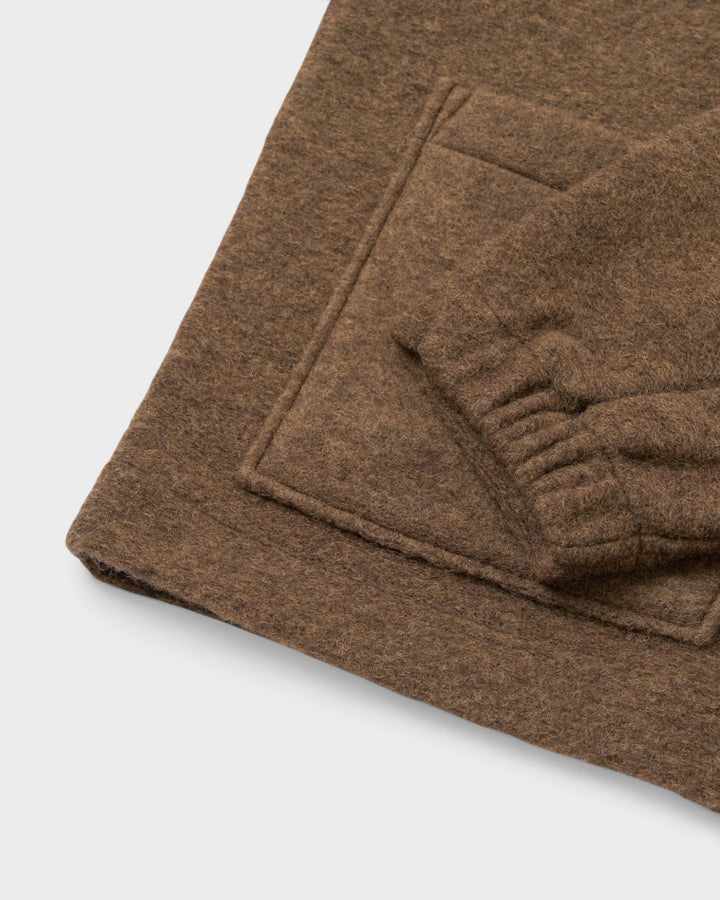 Rams Jacket Wool Fleece Brown Marl - détail poche