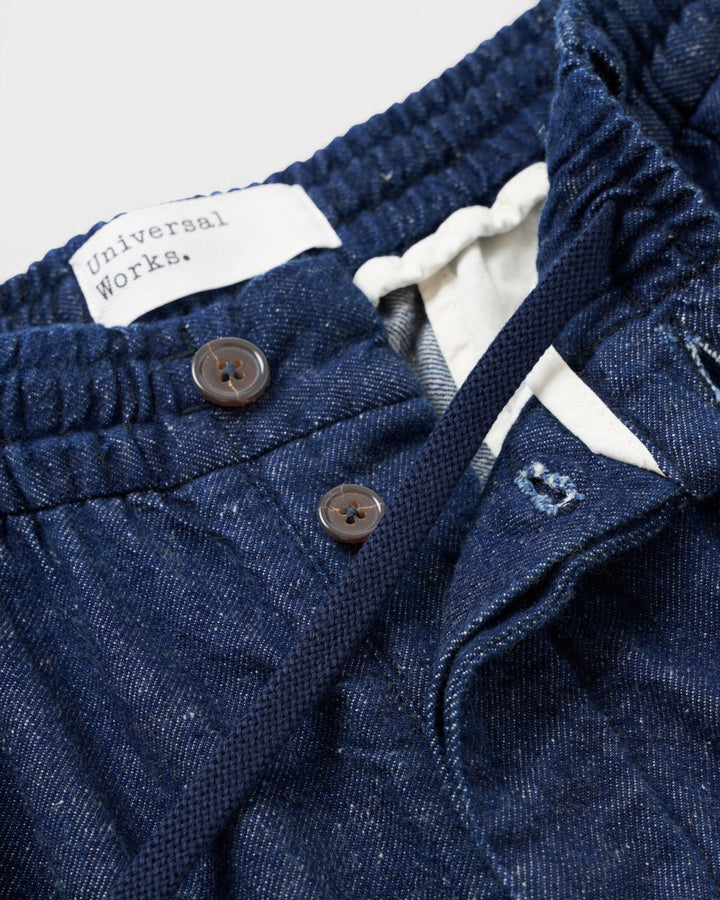 Oxford Pant Future Denim Indigo – détail de la taille et des poches