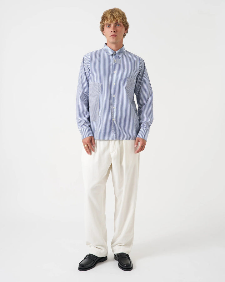 Patched Lazy Day Shirt Queens Cotton Navy