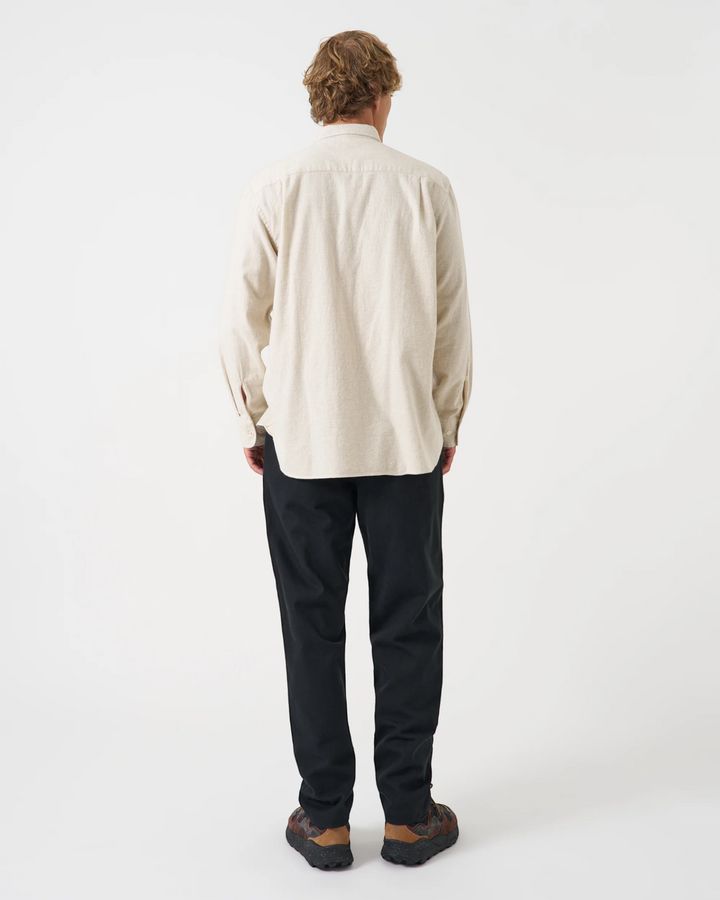Square Pocket Shirt Brushed Flannel Ecru