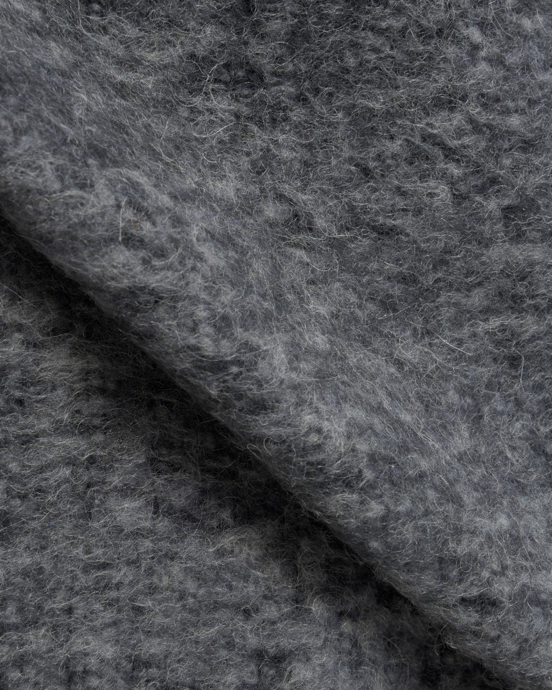 Cardigan Losso Mohair Mix Navy/Pale Grey - détail matière