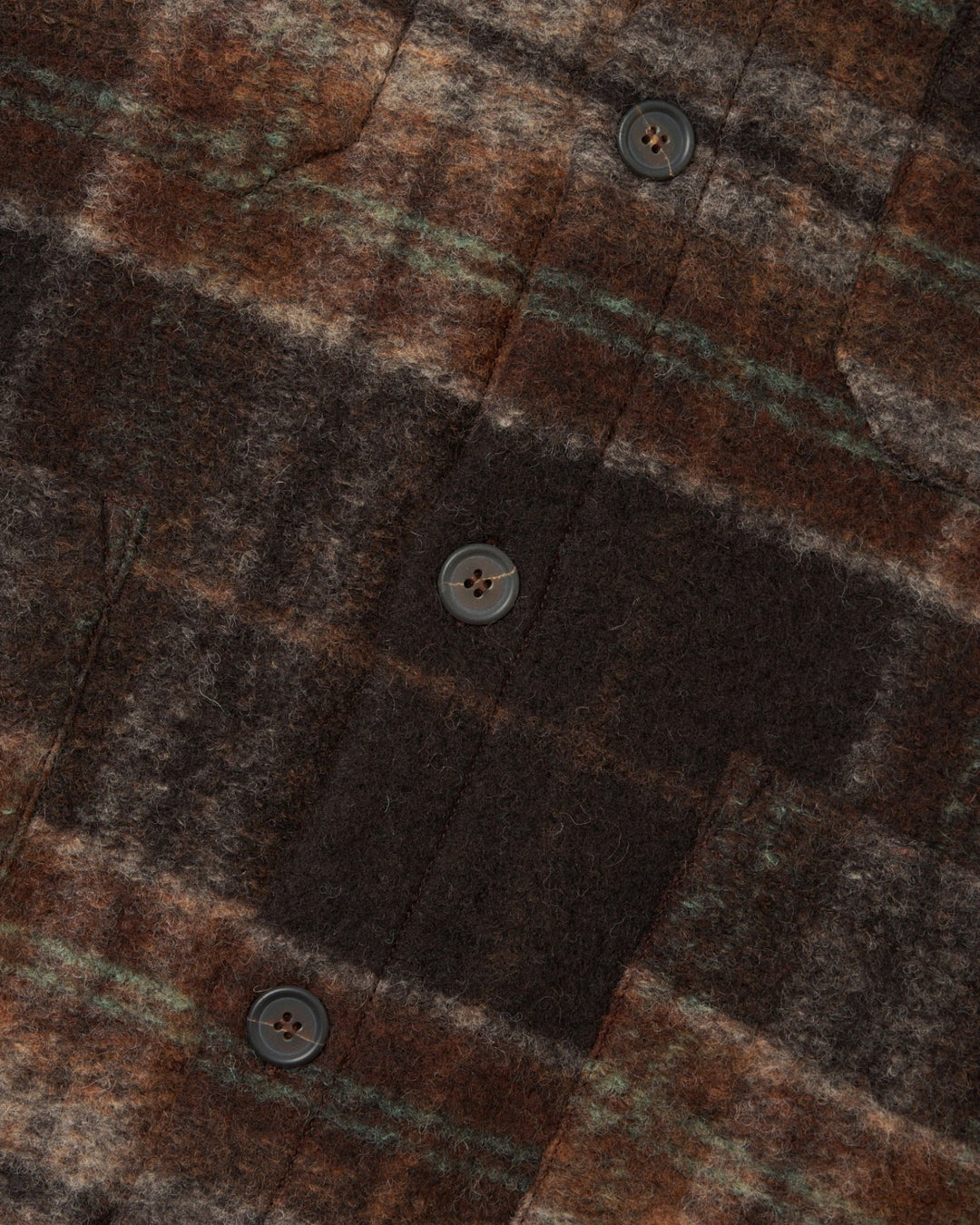 Cardigan Pino Wool Fleece Brown - détail