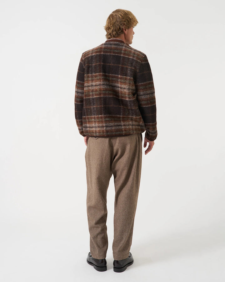Cardigan Pino Wool Fleece Brown