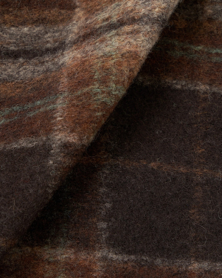 Cardigan Pino Wool Fleece Brown - détail matière