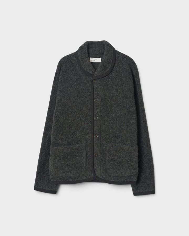 Lancaster Jacket Bouclet Fleece Charcoal - vue de face