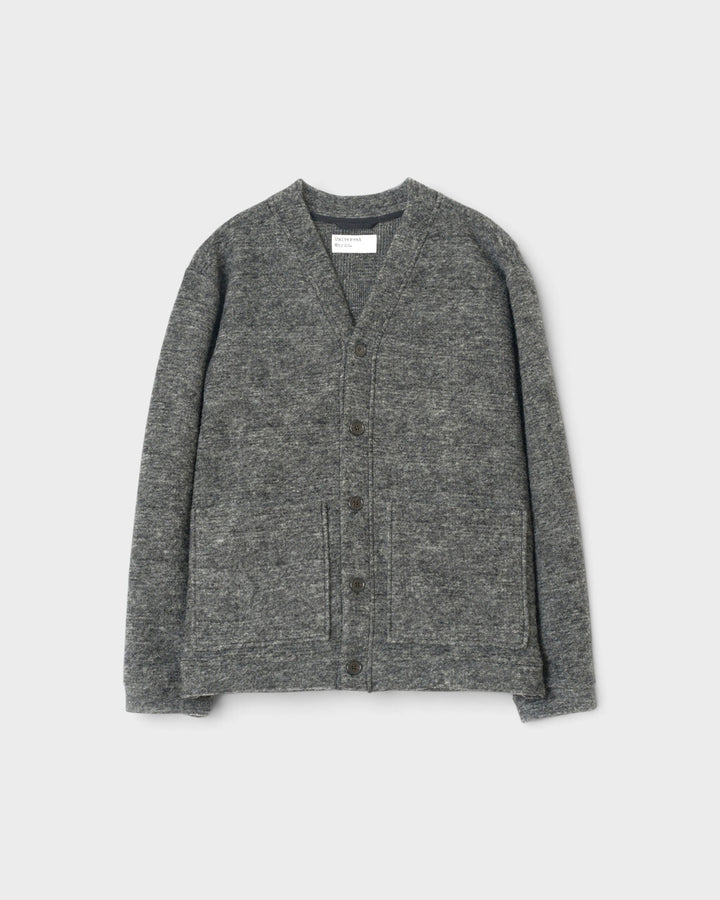 Advance Cardigan Wool Mix Knit Grey Marl - vue de face