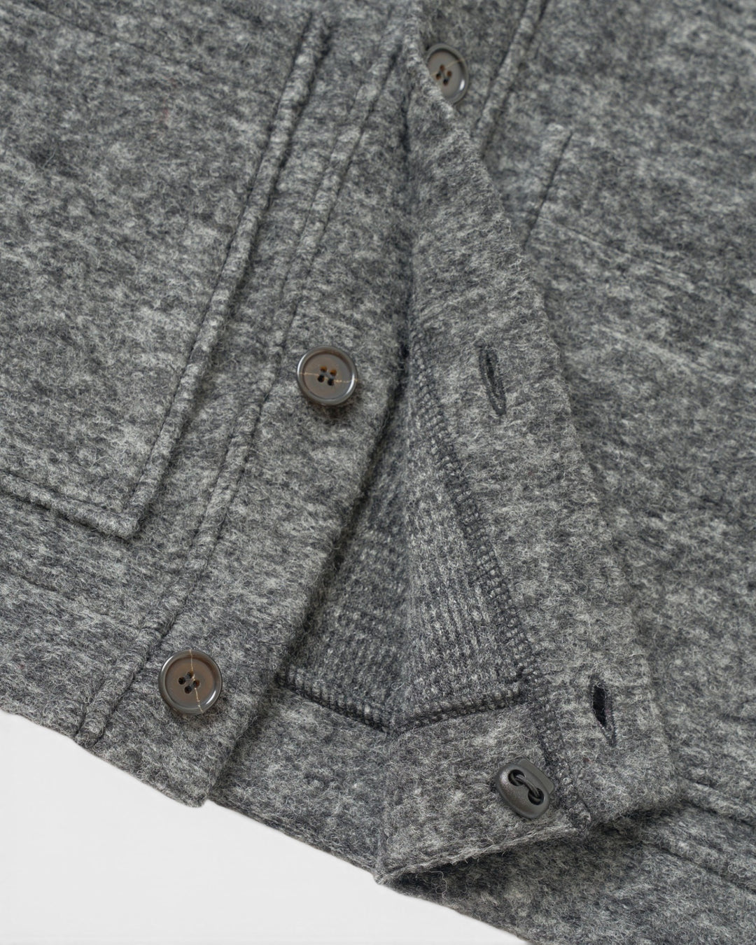 Advance Cardigan Wool Mix Knit Grey Marl - détail