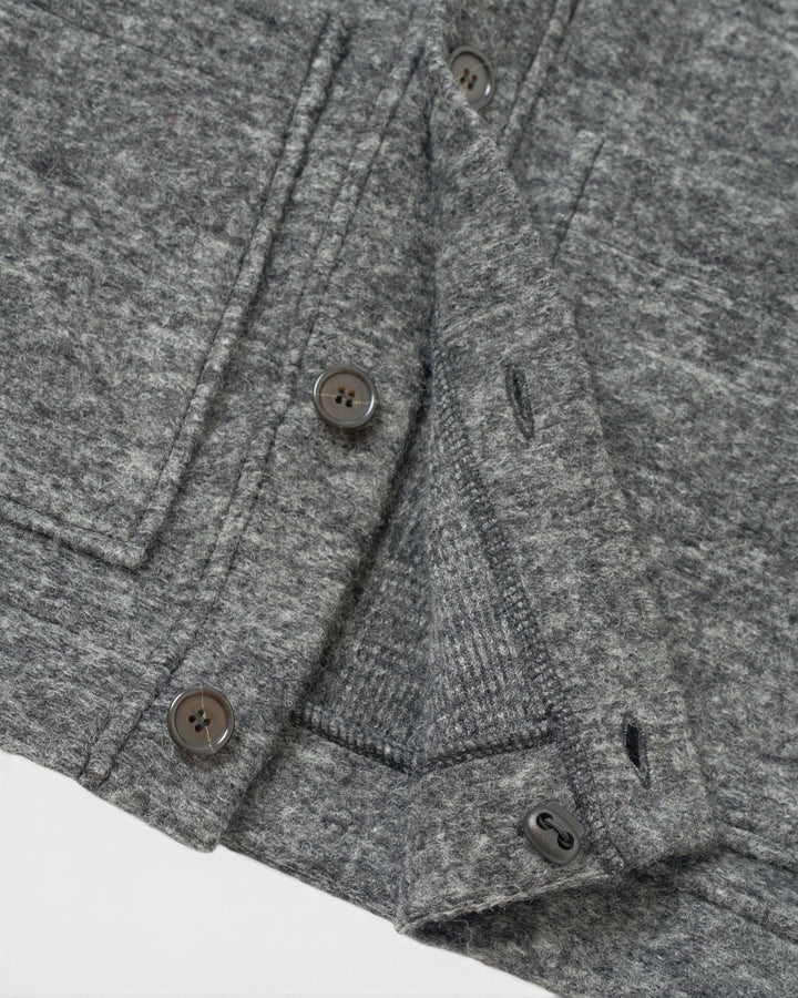 Advance Cardigan Wool Mix Knit Grey Marl - détail