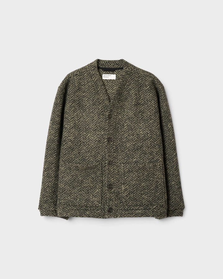Advance Cardigan Raven Fleece Olive - vue de face