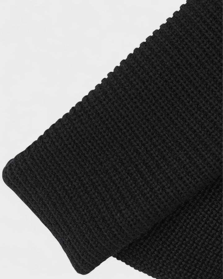 Bonnet Torpille Noir 100% laine mérinos