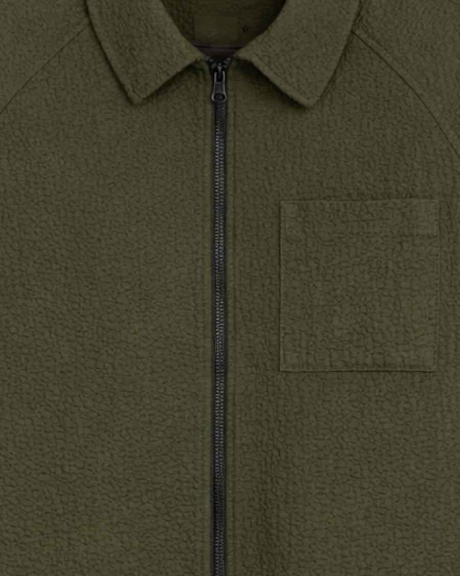 Our Coach Jacket Seersucker Kaki