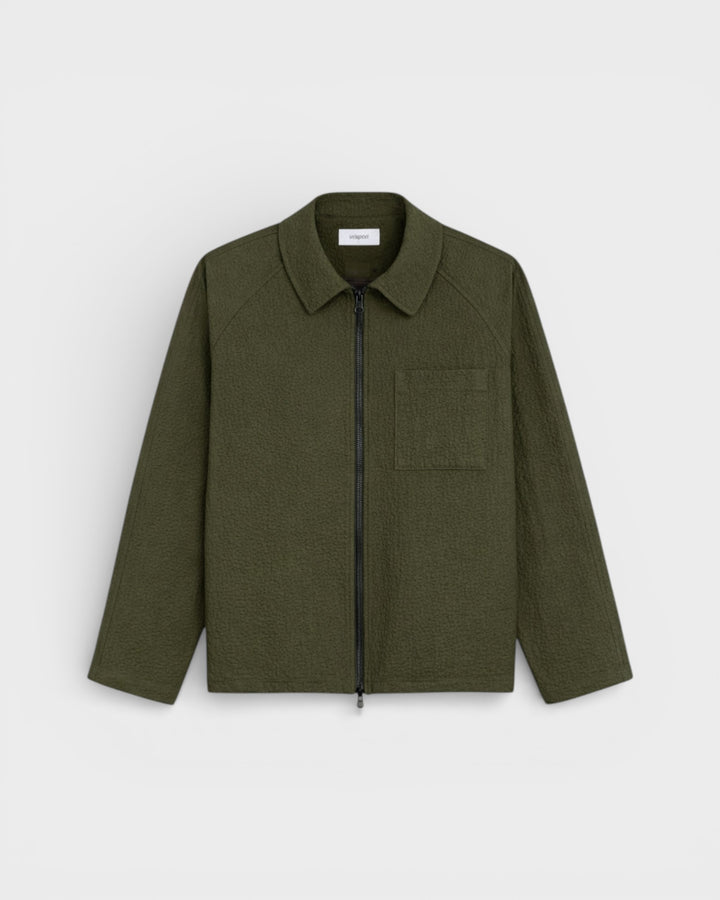 Our Coach Jacket Seersucker Kaki