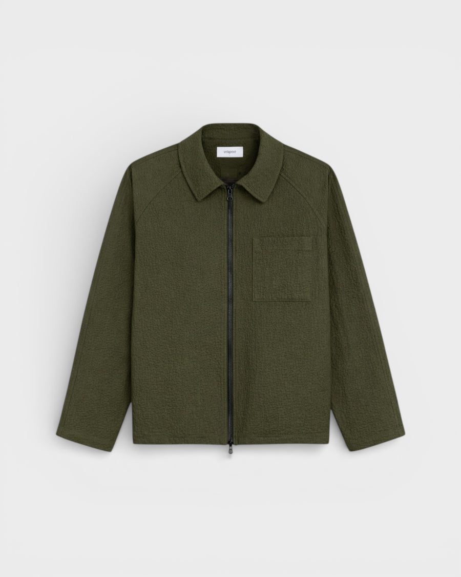 Our Coach Jacket Seersucker Kaki