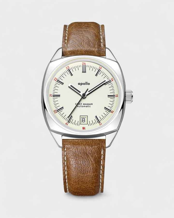 Montre Apollo Silver Moon sand brown