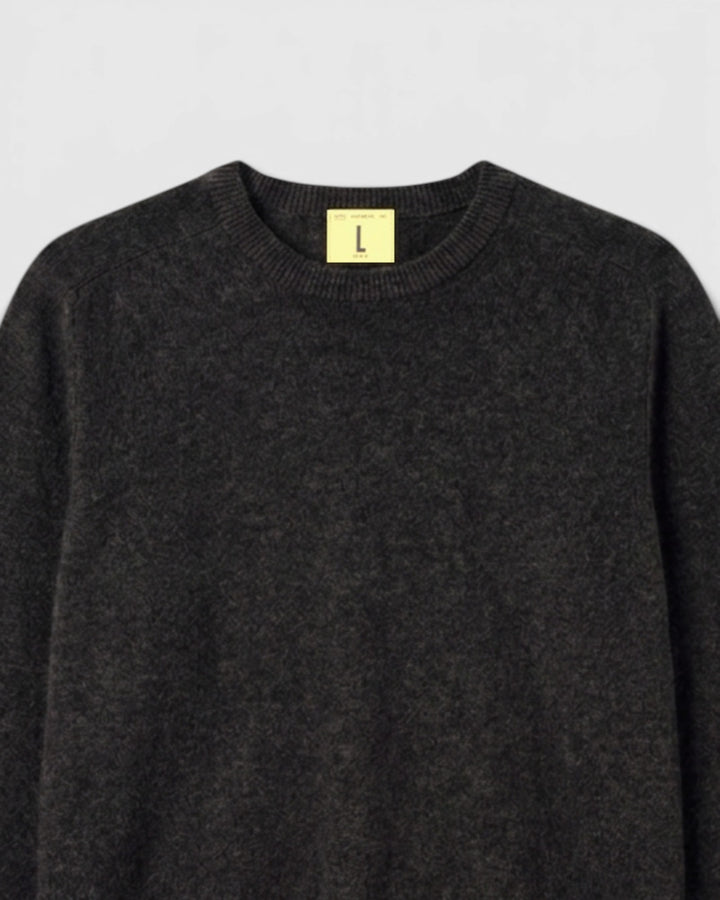 Pull Armen Col Rond Charcoal - détail 1