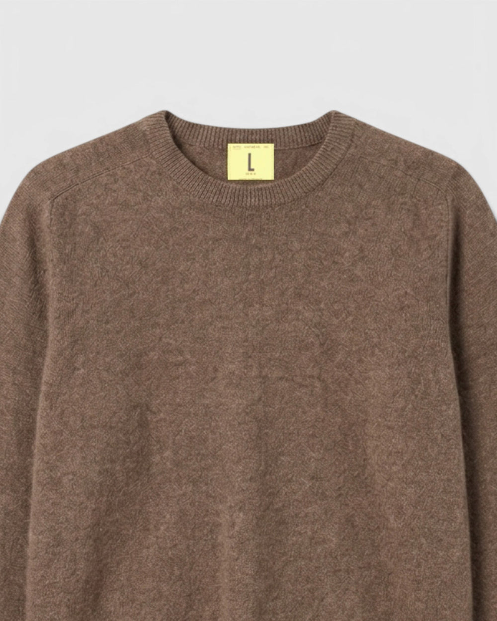 Pull Armen Col Rond Mocha - détail 1