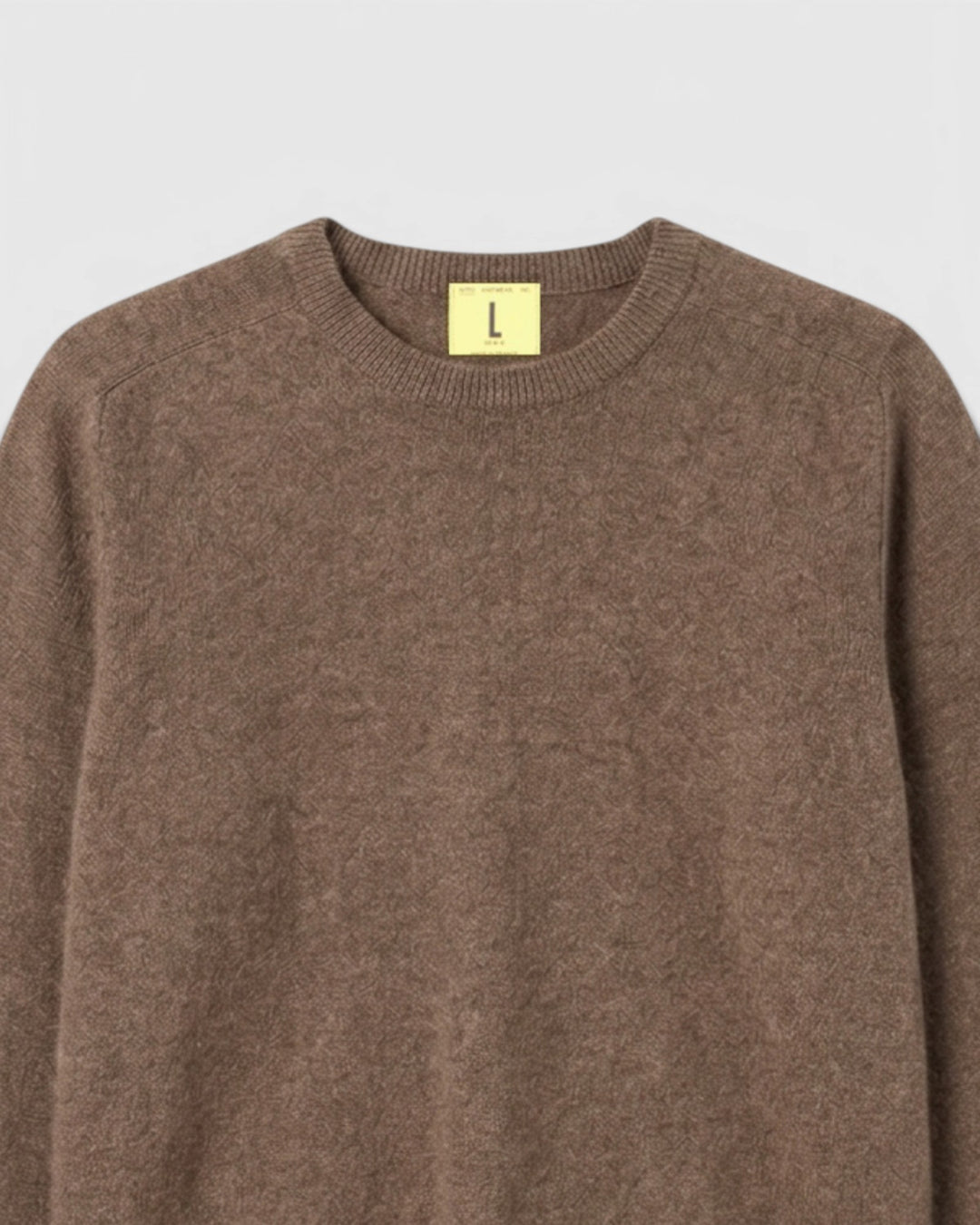 Pull Armen Col Rond Mocha - détail 1