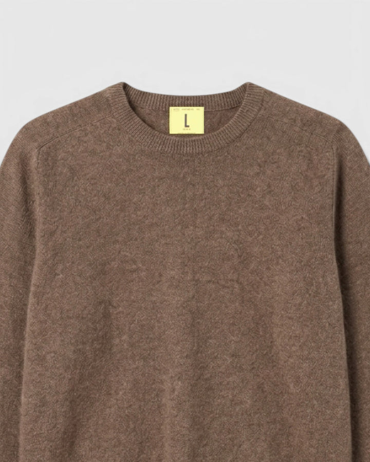 Pull Armen Col Rond Mocha - détail 1