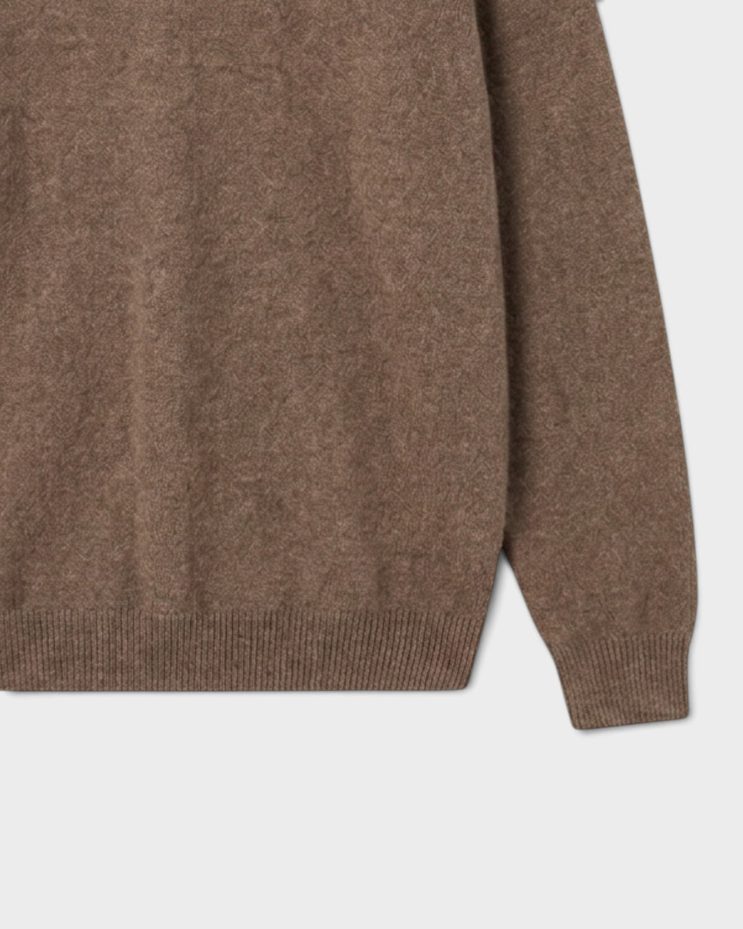 Pull Armen Col Rond Mocha - détail 2