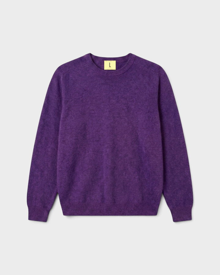 Pull Armen Col Rond Prune - vue de face