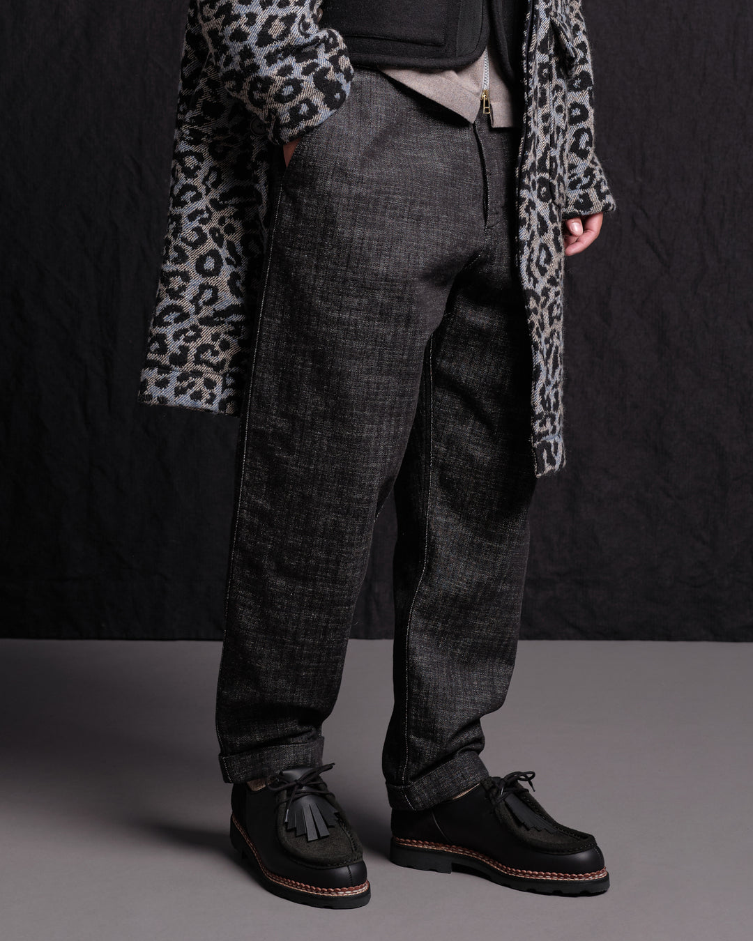 Paraboot x Universal Works Michael in Black Leather/Suede