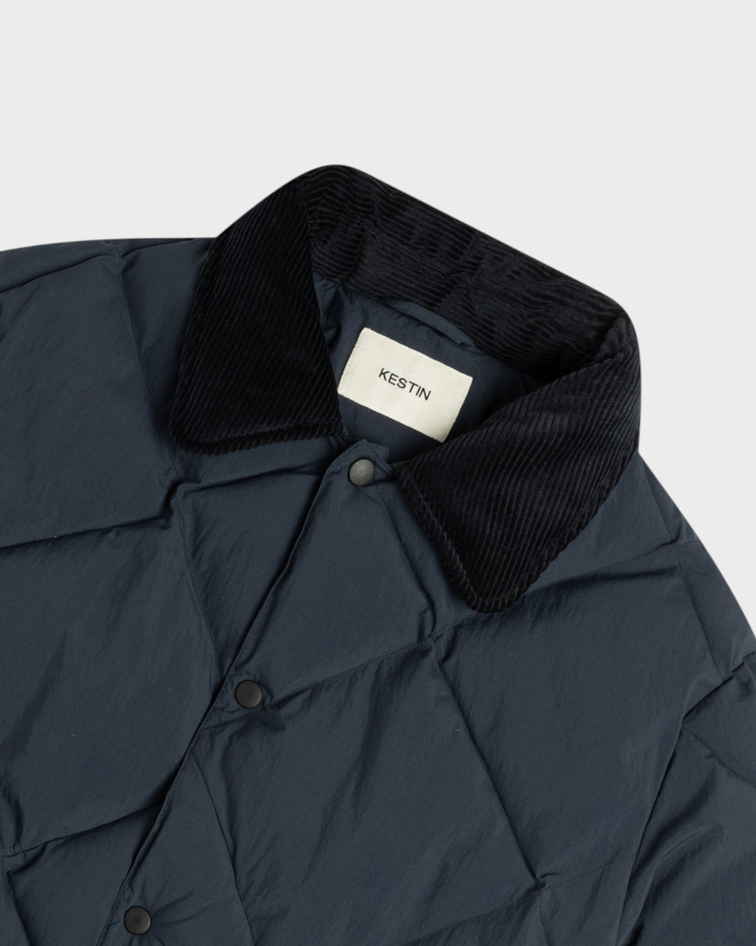 Dunbar Padded Jacket In Dark Navy Recycled Nylon