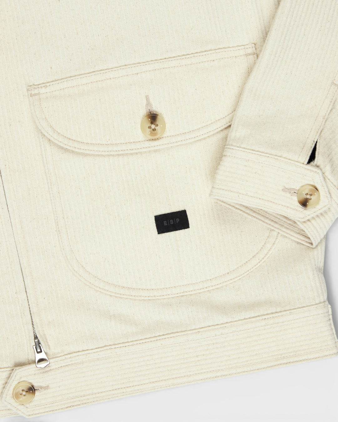 Work Jacket Seersucker Natural