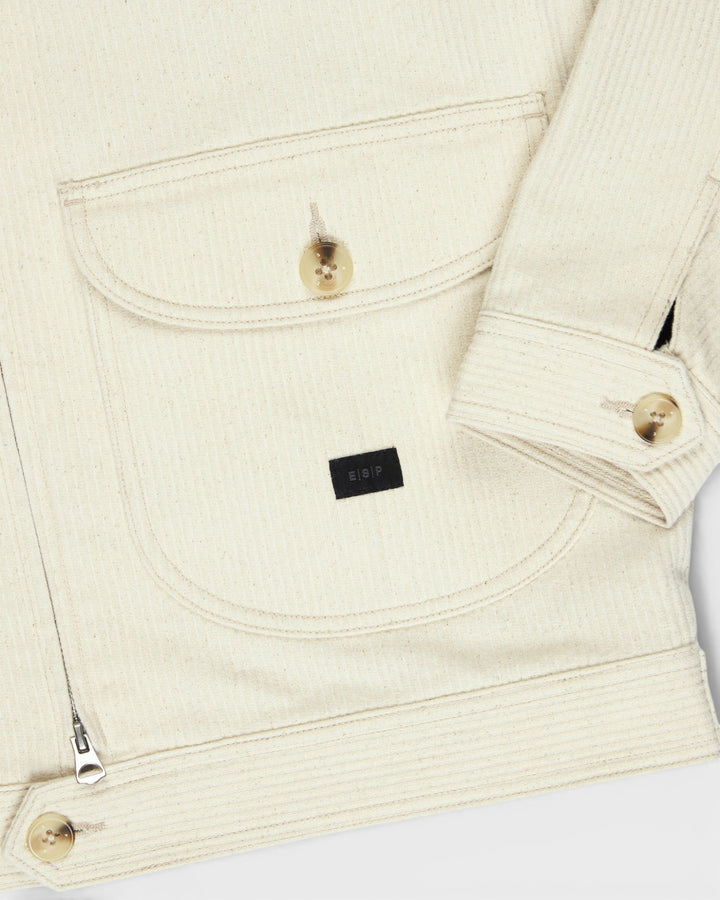 Work Jacket Seersucker Natural