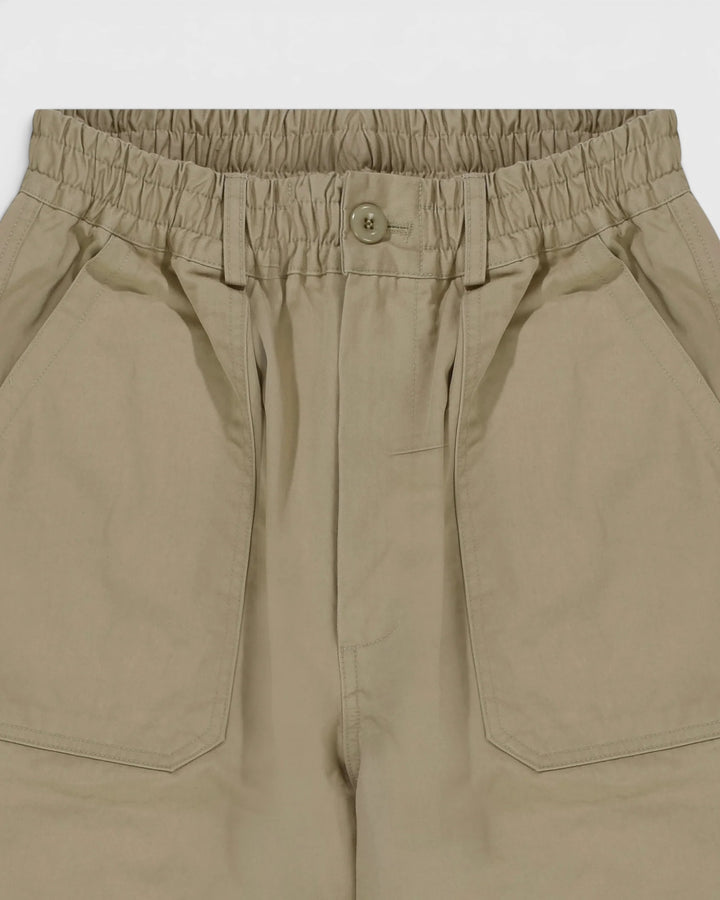 One Tuck Wide Fatigue Pants Beige
