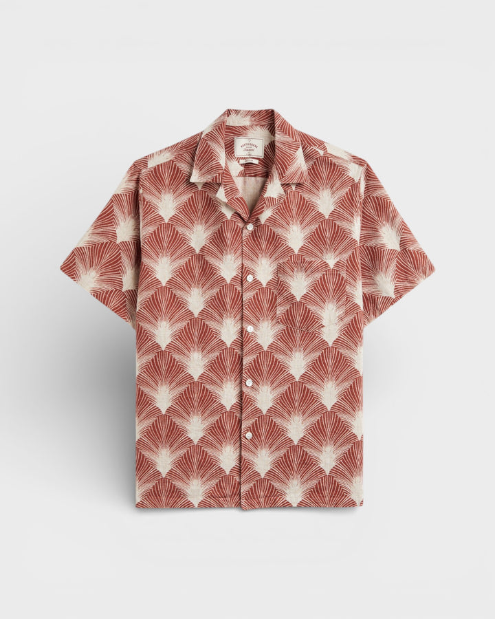 Feathers Printed Linen Shirt