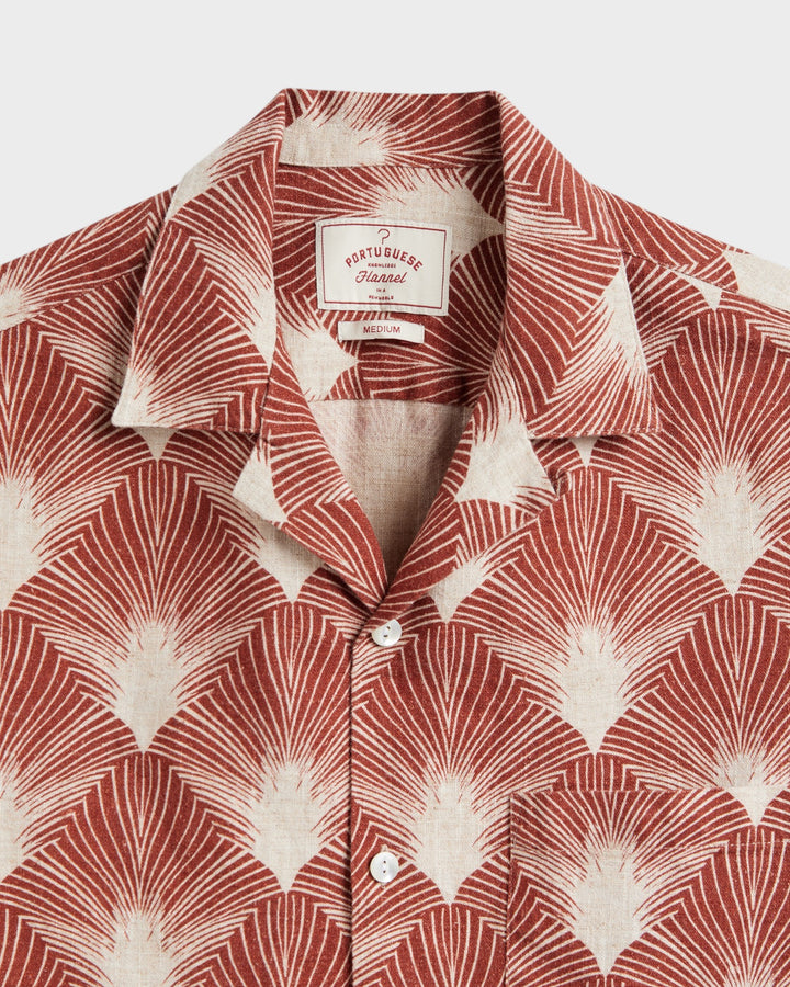 Feathers Printed Linen Shirt