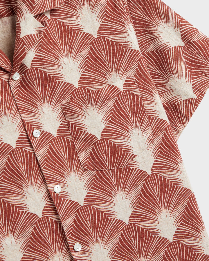 Feathers Printed Linen Shirt