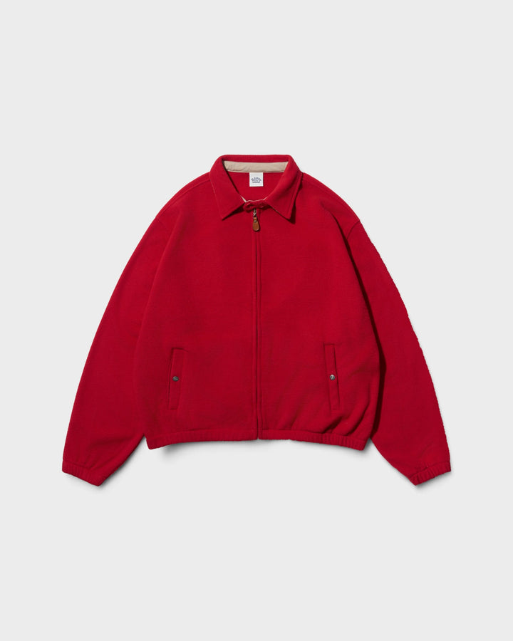 Fleece Bomber Jacket Red