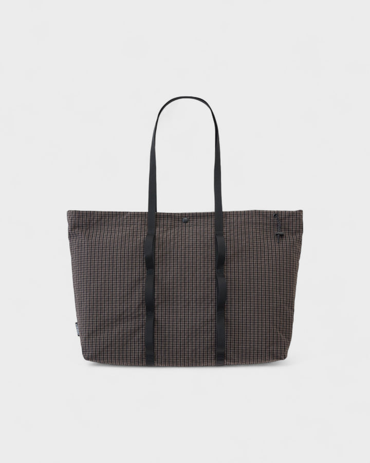 Plaid Climbing Tote Deep Brown