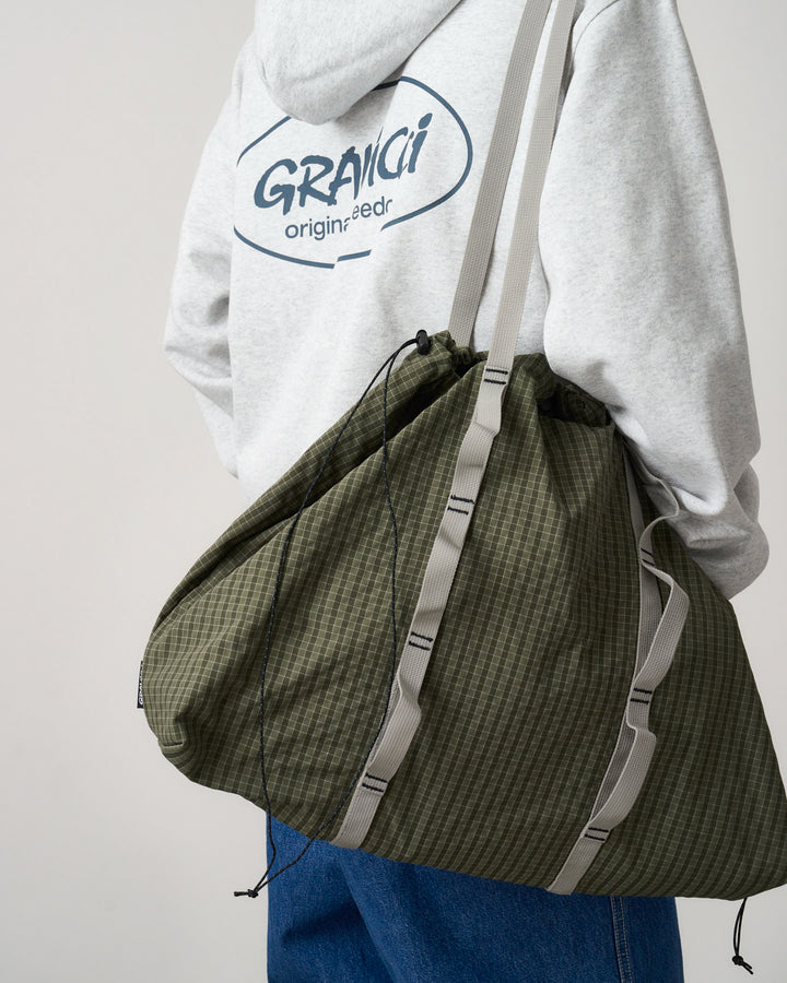 Plaid Climbing Tote Olive