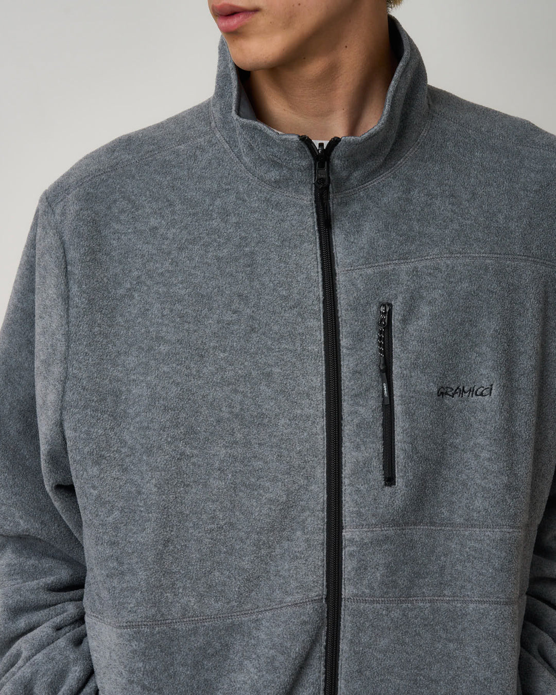 Thermal Fleece Reversible Jacket Heather Grey