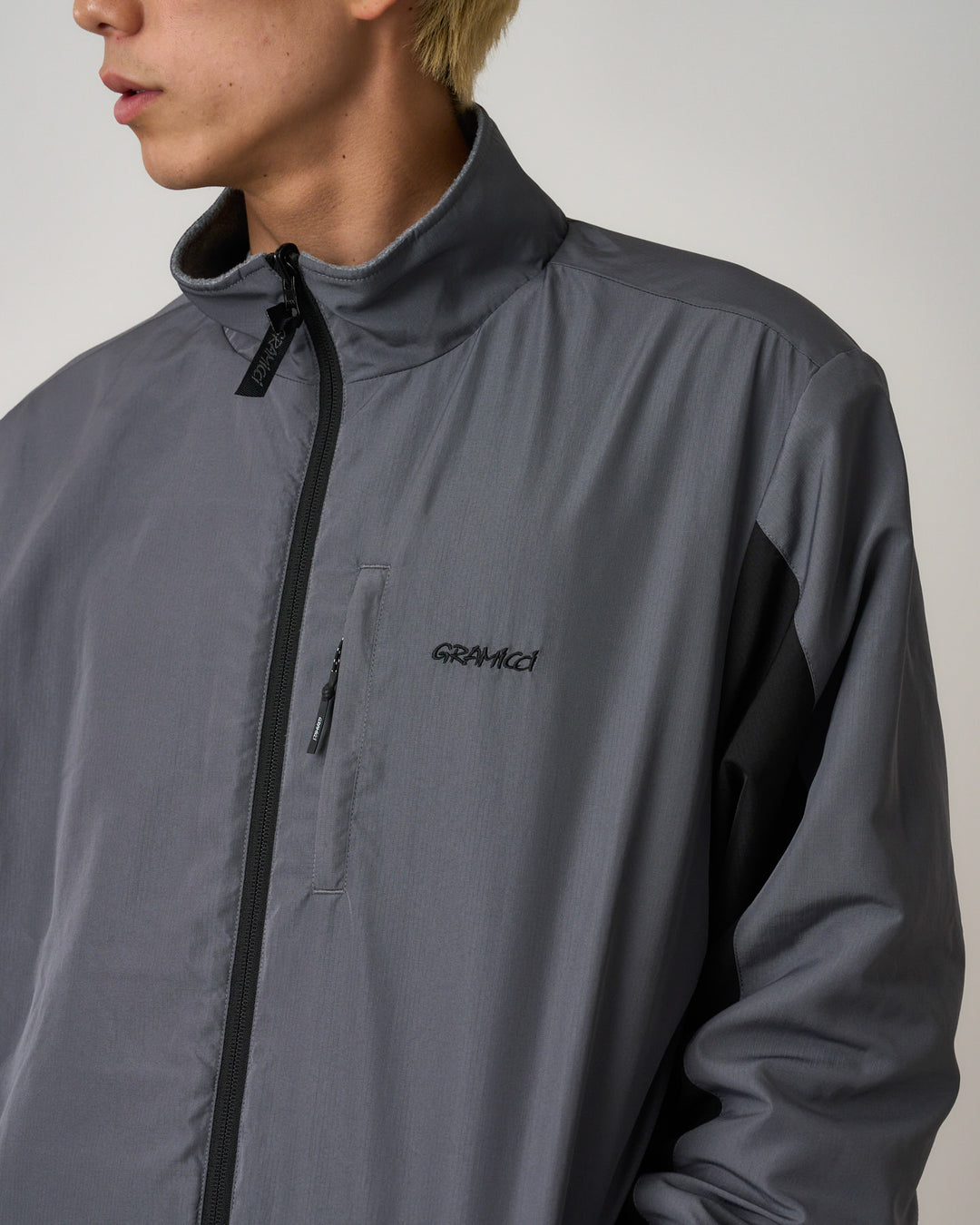 Thermal Fleece Reversible Jacket Heather Grey