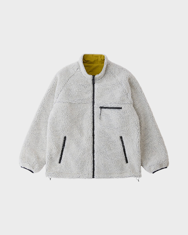 Reversible Sherpa Jacket Natural/Chartreuse