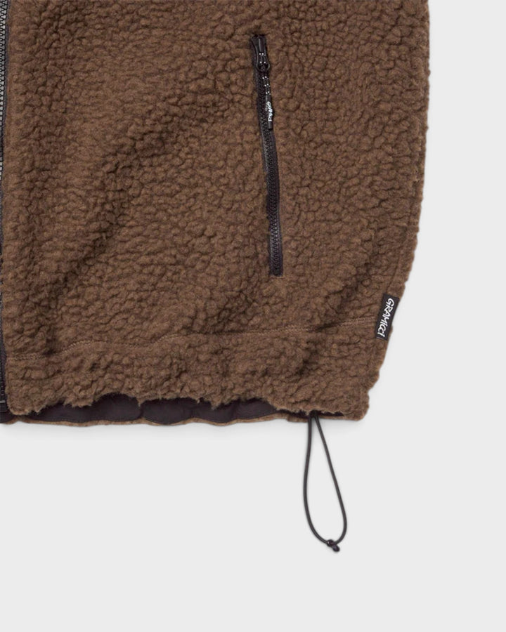 Gramicci Reversible Sherpa Jacket Dark Brown/Black - vue 6