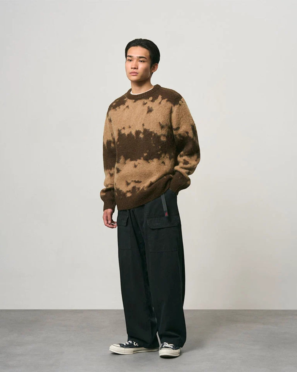Gramicci Mohair Splatter Sweater Taupe Splatter - vue 3