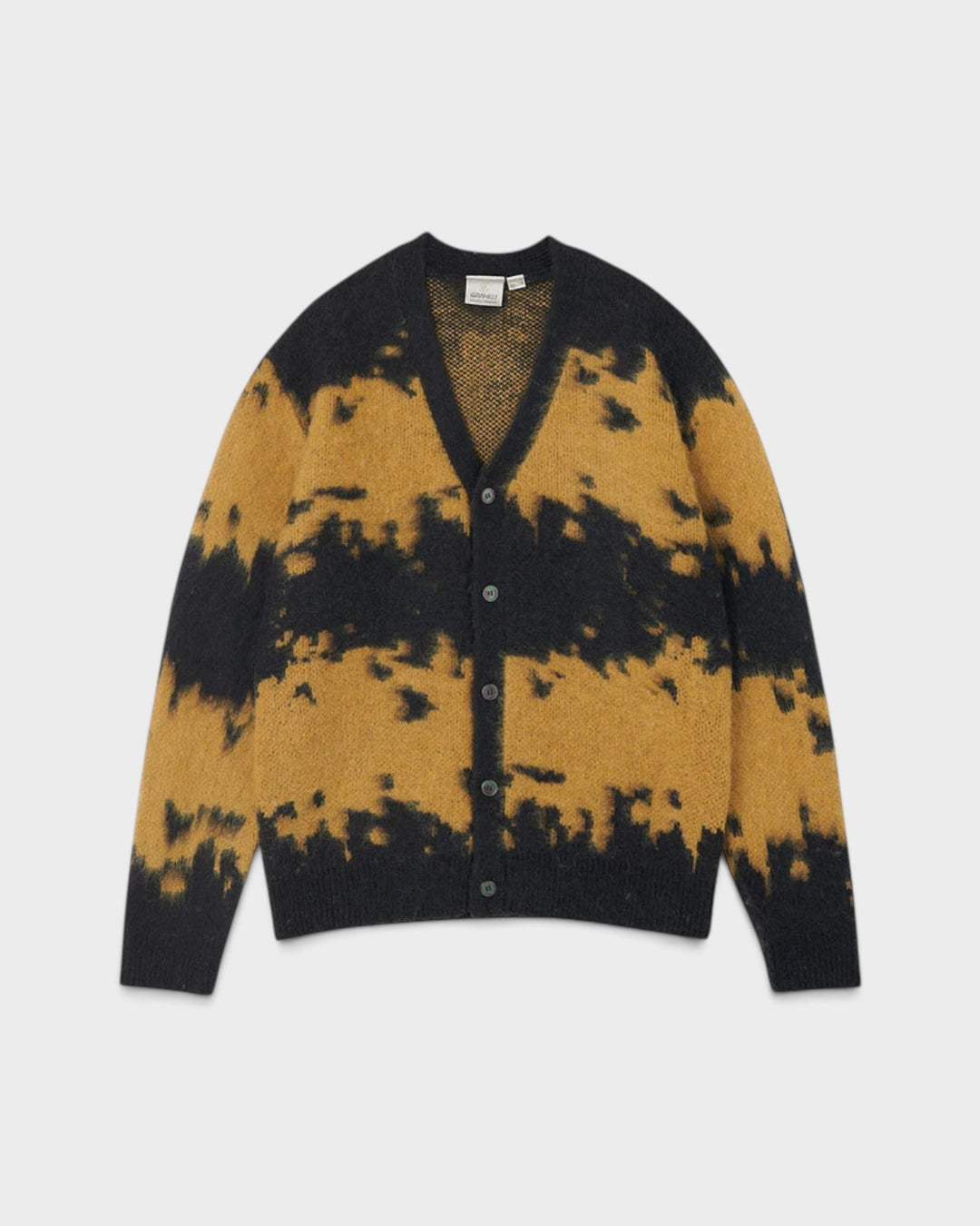 Gramicci Mohair Splatter Cardigan Safron Splatter - vue 1