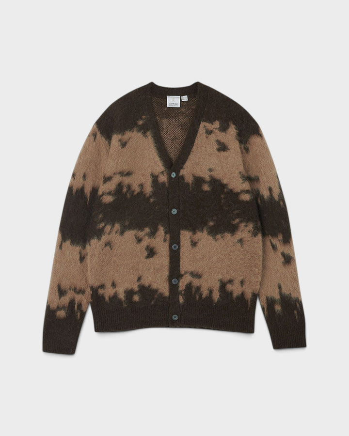 Gramicci Mohair Splatter Cardigan Taupe Splatter - vue 1