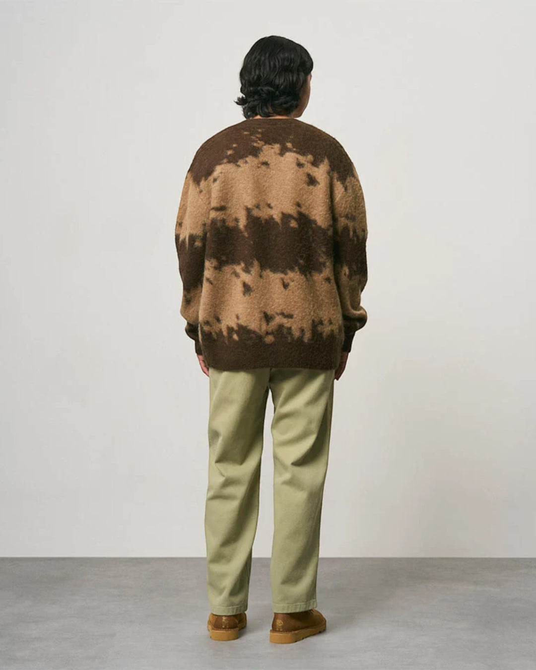 Gramicci Mohair Splatter Cardigan Taupe Splatter - vue 4