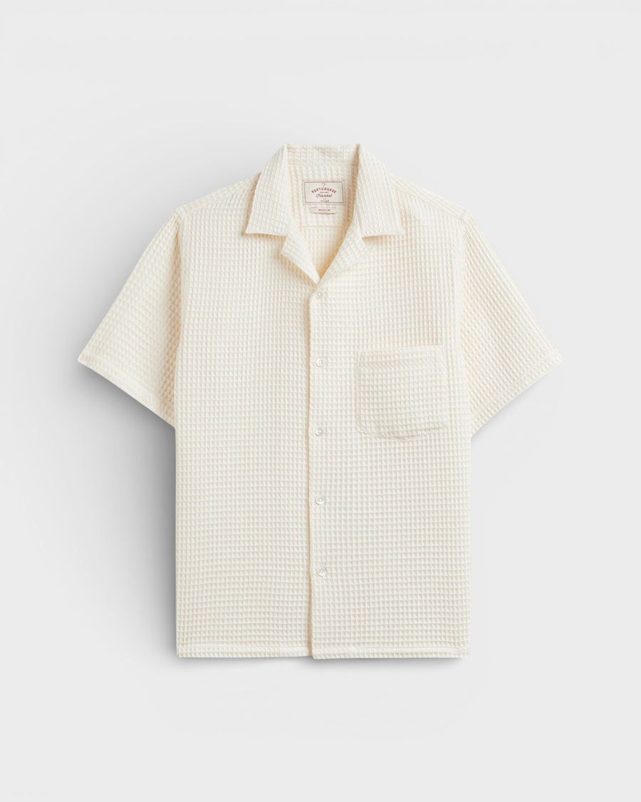 Honey Comb Shirt White