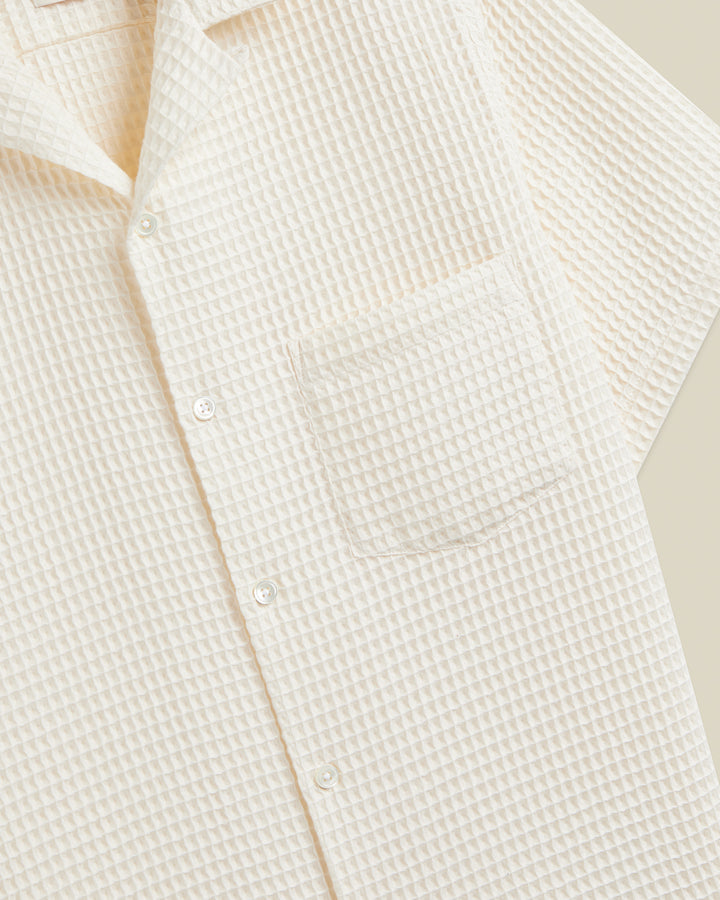 Honey Comb Shirt White