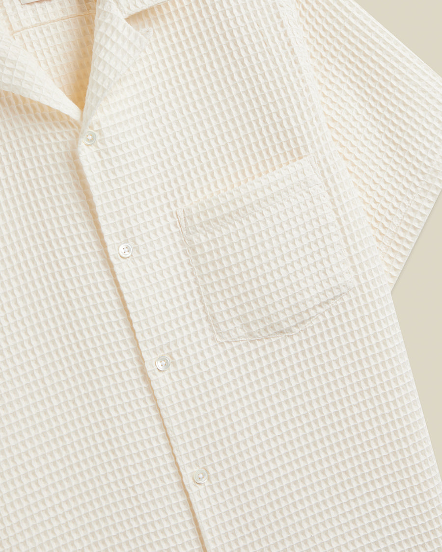 Honey Comb Shirt White