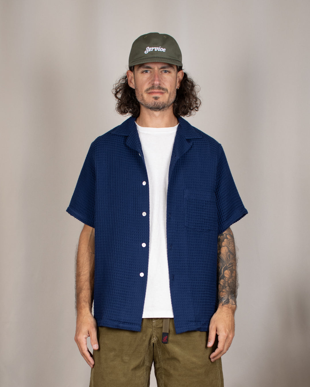 Honey Comb Shirt Blue