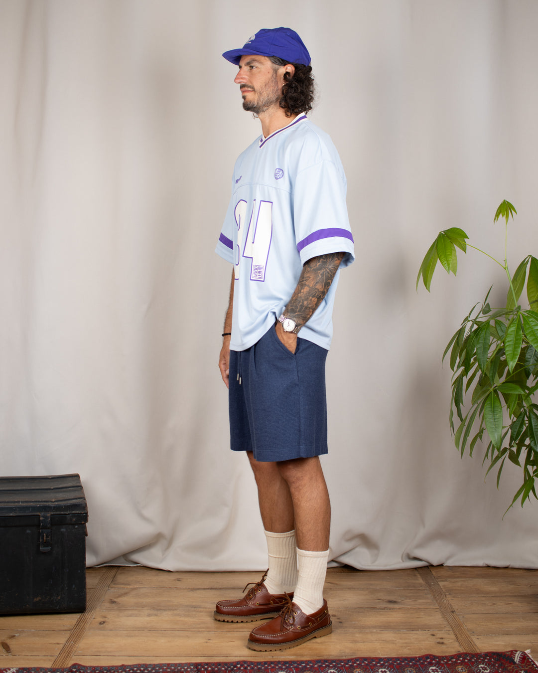 Waffle Bermudas Blue