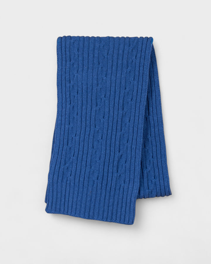 Cables Scarf Blue